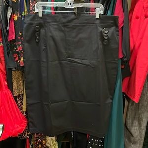 Collectif black Hilda pencil skirt